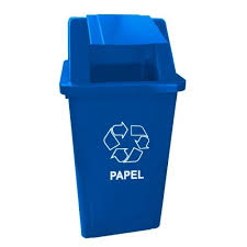 CESTO QUADRADO 80L C/ TAMPA AZUL C/ADESI