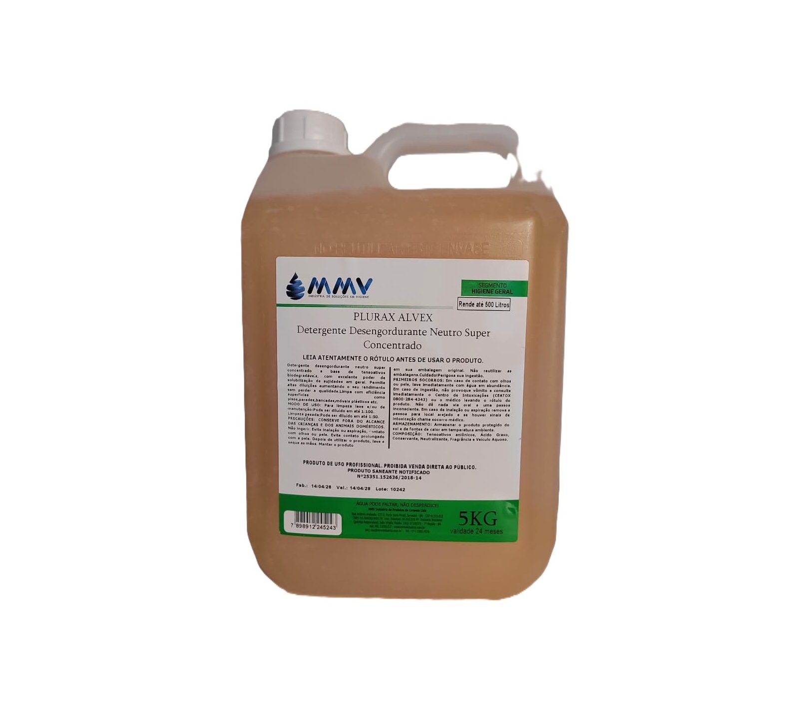 ALVEX PLURAX GEL DESENGORDURANTE 5LT MMV