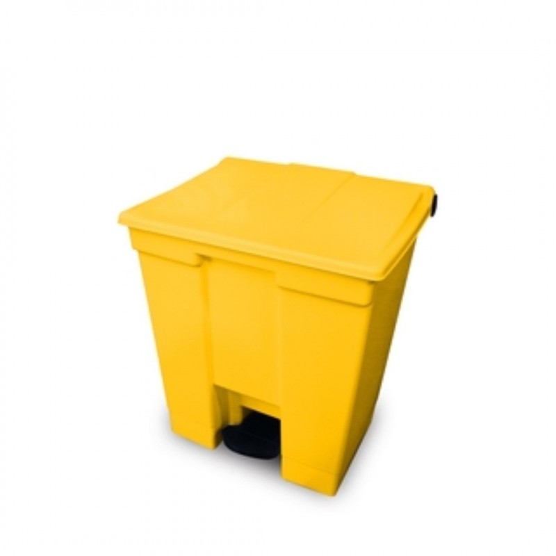 COLETOR DE PEDAL 30 LITROS AMARELO