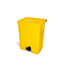 COLETOR DE PEDAL 60 LITROS AMARELO