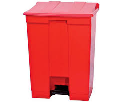 COLETOR DE PEDAL 60 LITROS VERMELHO