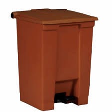 COLETOR DE PEDAL 30 LITROS MARRON