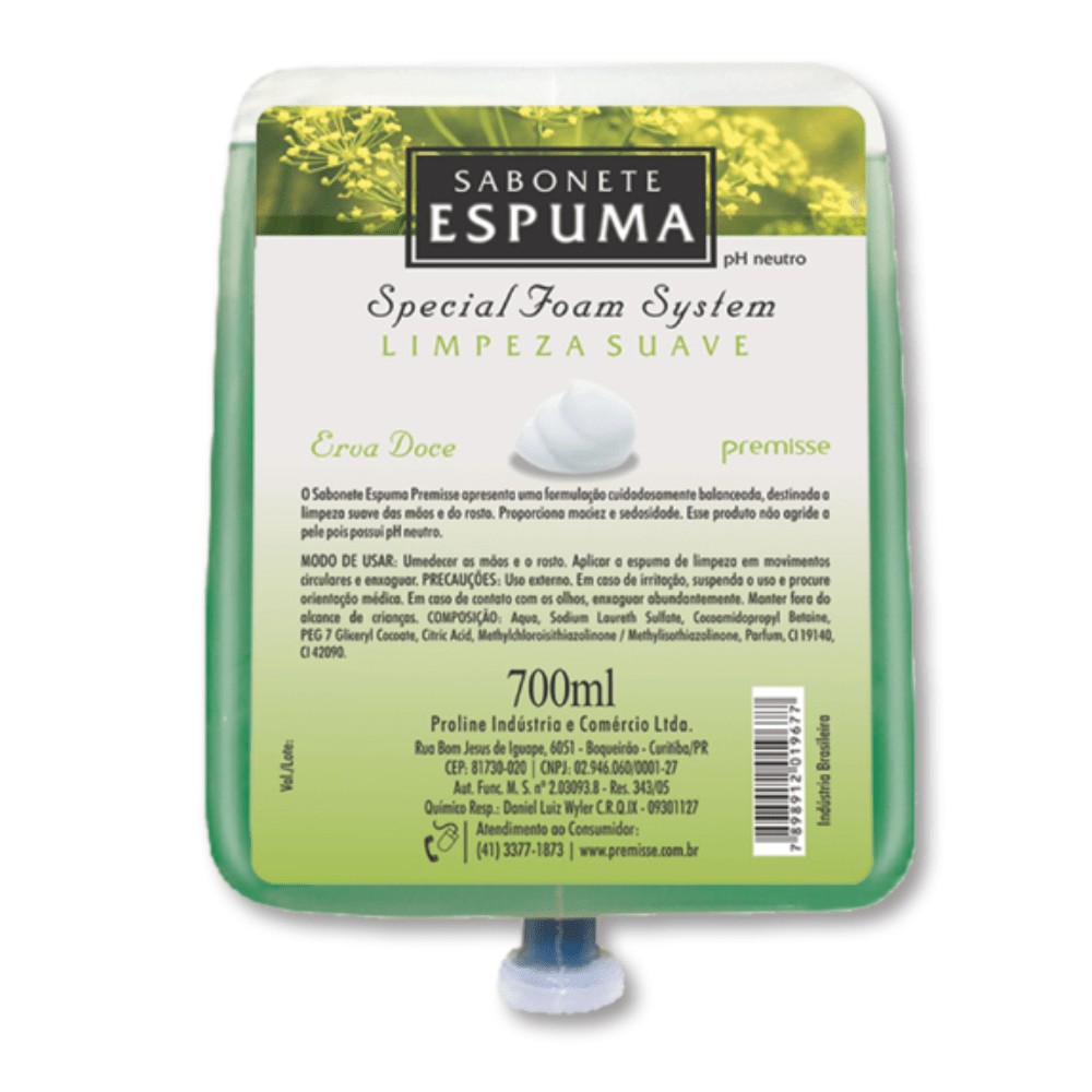 SABONETE ESPUMA ERVA DOCE 700 ML