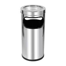 LIXEIRA INOX CINZEIRO 24X50