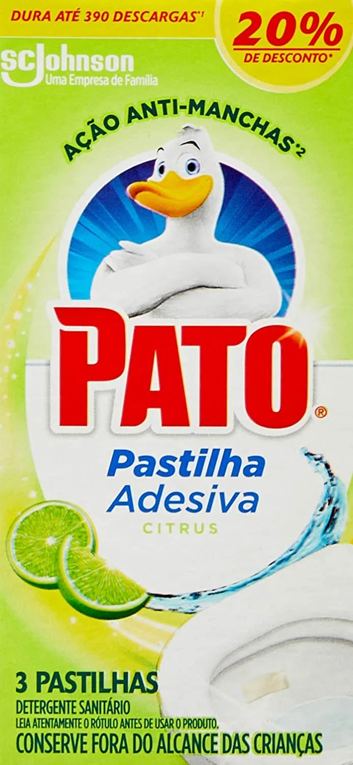PASTILHA ADESIVA PATO CITRUS PCT C/3 UND