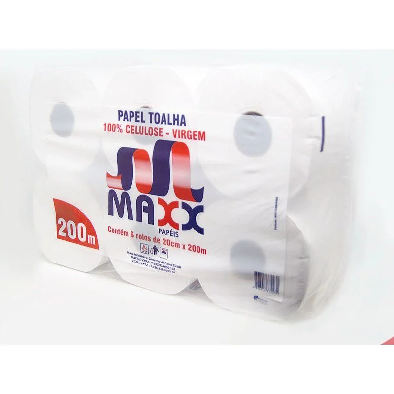 PAPEL TOALHA BOB MAXX 100%CEL 6X200MT