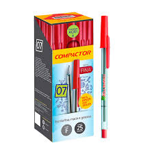 CANETA COMPACTOR 07 VERMELHA