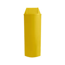 CESTO 51X24 23L AMARELO C/ TAMPA BASCULA
