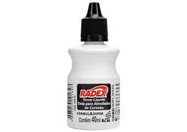 TINTA P/ CARIMBO RADEX PRETO 40 ML
