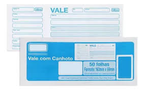 RECIBO P/ VALE C/ CANHOTO 50 FLS