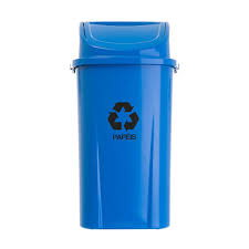 LIXEIRA BASCULANTE 60 LTS AZUL LARPLASTI