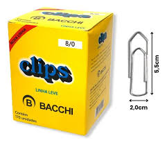 CLIPS GALVANIZADO 8/0 BACCHI C/ 25 UND