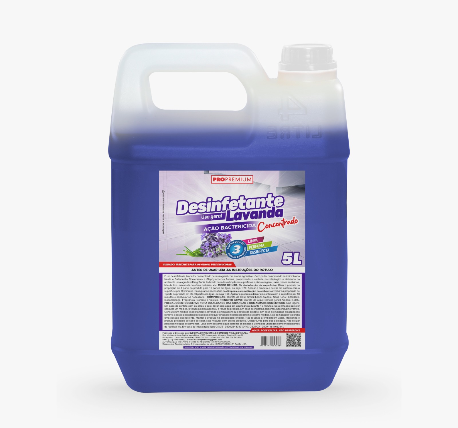 DESINF. CONCENT. LAVANDA 5L PROPREMIUM