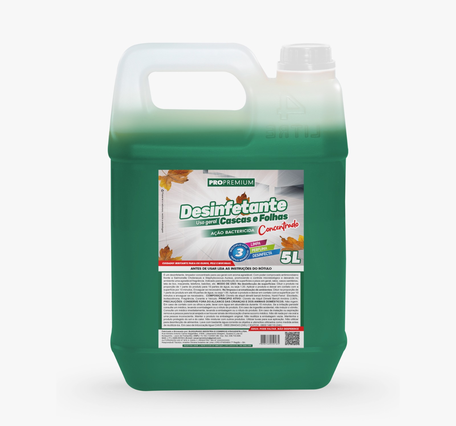 DESINF. CONCE. CASCAS E FL 5L PROPREMIUM