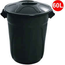 CESTO C/ TAMPA 60 LTS PRETO GIGAPLAST
