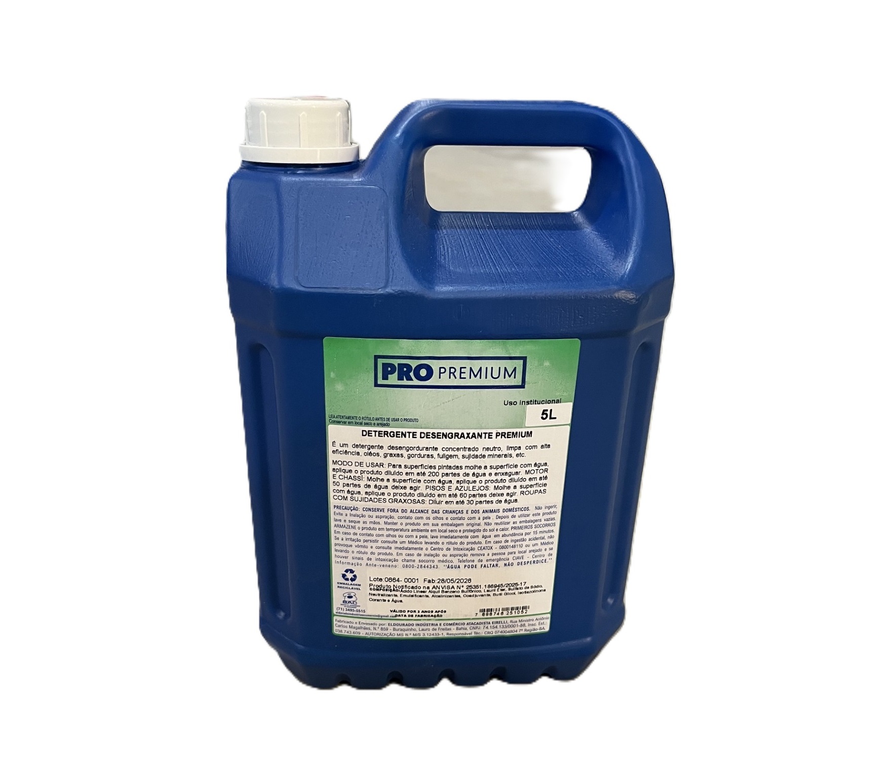 DESENGRAXANTE DET. PREMIUM NEUTRO 5LT 