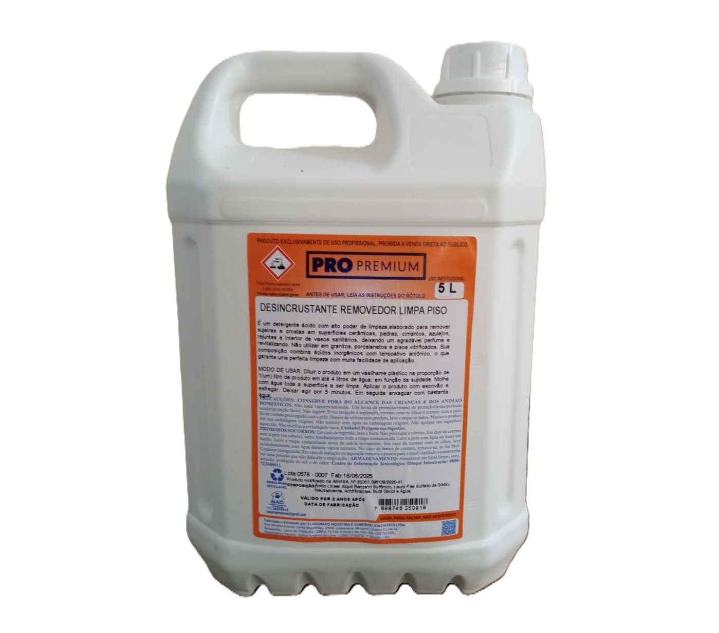 DESINCRUSTANTE REMOVEDOR PISOS 5LT PROPR