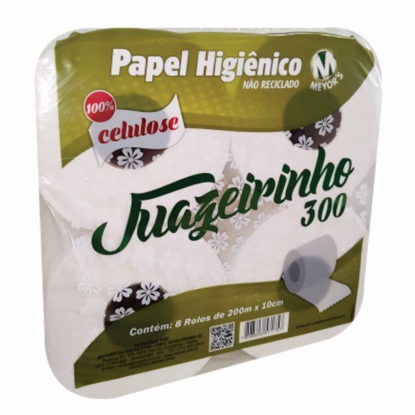 PAPEL HIG. ROLAO JUAZ. 300 100% 08X200MT