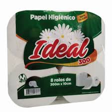 PAPEL HIG. ROLAO IDEAL 100% 08X300MT