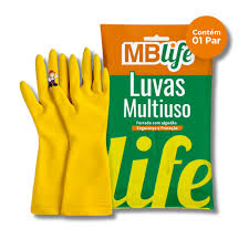 LUVA LATEX (M) AMARELA MBLIFE