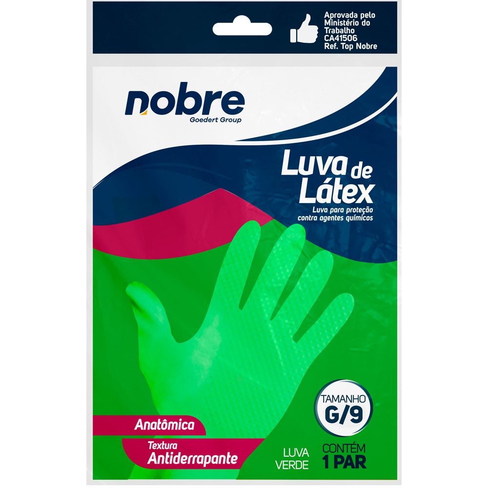 LUVA LATEX SL MULTIUSO (M) VERDE NOBRE