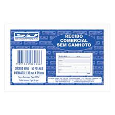 RECIBO COMER. S/ CANHOTO 50FLS 120X85MM