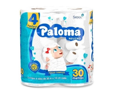 PAPEL HIG. PALOMA 100% CEL VIRG. 4X30M